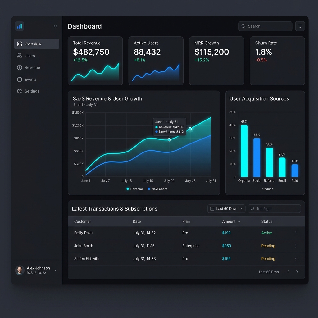 DataMetrics Analytics Dashboard